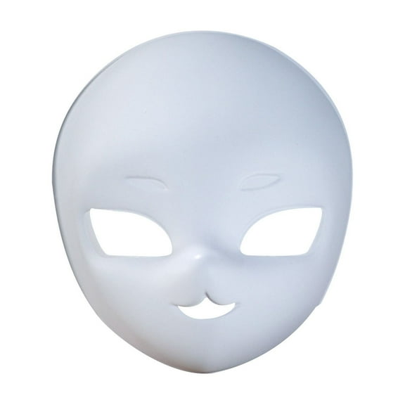 DwellJoy Premium PVC White Blank Masquerade Mask for Halloween Costume, Party, DIY Art Craft - Paintable Adult & Klds Party Supplies