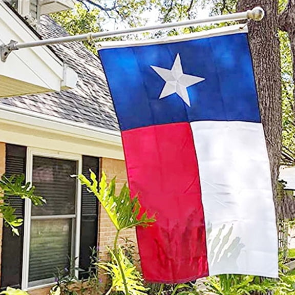 DwellJoy Texas Flag 3x5 ft Outdoor Heavy Duty Nylon, Embroidered Star, Sewn Stripes, Brass Grommets, Fade Resistant Bright Colors for House Car Garden