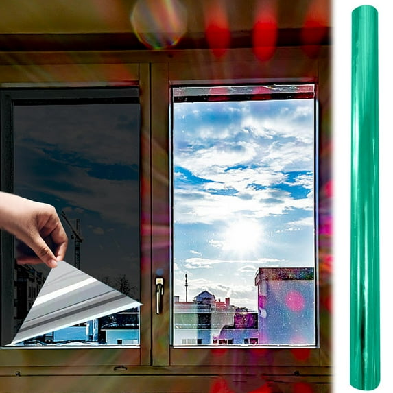 DwellJoy Ultra Clear Static Cling Window Film Kit - One Way Privacy Mirror Tint Blocks 95% UV & 85% Heat, Includes Squeegee & Spray Bottle for Easy DIY Installation