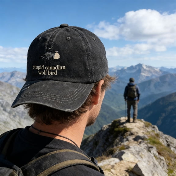 DwellJoy Wolf Birds Unisex Baseball Cap Adjustable Metal Buckle Sun Protection Hat for Running Hiking Cycling
