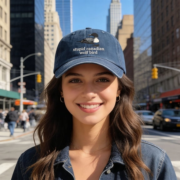 DwellJoy Wolf Birds Unisex Baseball Cap Adjustable Metal Buckle Sun Protection Hat for Running Hiking Cycling