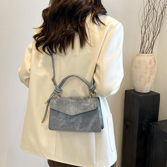 DwellJoy Women's PU Leather Crossbody Shoulder Bag - Adjustable Strap Lightweight Tote Purse for Work & Casual, Slouchy Handbag, Great Gift for Her Christmas Birthday Anniversary