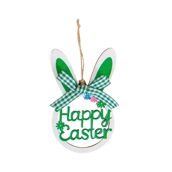 DwellJoy Wooden Rabbit Decorations for Easter Party, Handcrafted Wood Grain Outdoor Garden Decor, Spring Patio Ornaments, Vintage Modern Home Decor