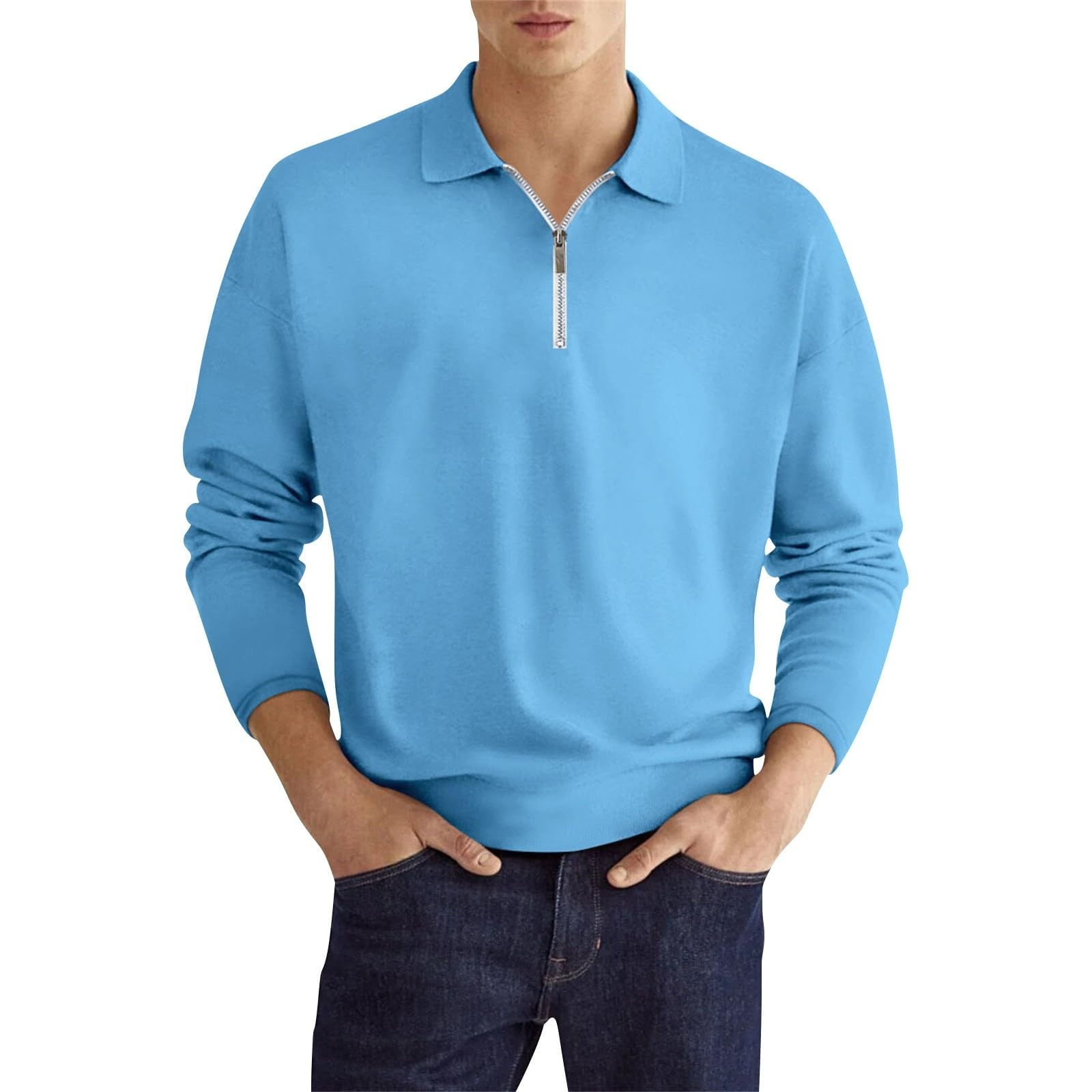 Dwellia Mens Quarter Zip Pullover Mock Neck Sweaters Long Sleeve Cotton Dwellia Mens Quarter Zip Pullover Mock Neck Sweaters Long Sleeve Cotton