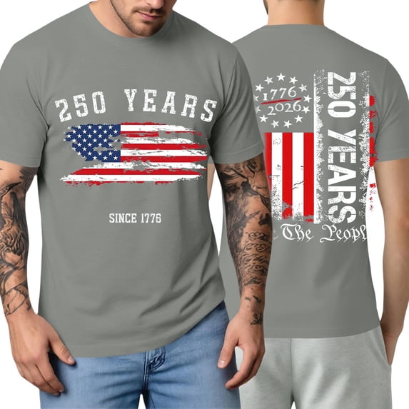 Dwelliawo 250 Anniversary USA Shirt Mens: 4th of July Patriotic T-Shirt ...
