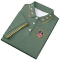 thumbnail image 1 of Dwelliawo 250th Anniversary Usa Shirt Men's We the People Casual Patriotic Short Sleeve Shirt 1776-2026 Patriotic Shirts Polo Tee L Green L, 1 of 5