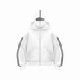 thumbnail image 1 of Dwelliawo Balaclava Jacket for Men Zip Up Fashion Double Layered Hoodie with Eye Mask Y2k Warm Face Hip Hop Sweatshirts White 2XL, 1 of 2