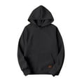 thumbnail image 1 of Dwelliawo Black Hoodies for Men Essentials Casual Fleece Hoodies with Drawstring Long Sleeve Hooded Sweatshirt Lightweight Hoodies Pullover XL, 1 of 3
