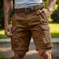 thumbnail image 1 of Dwelliawo Cargo Shorts for Men Work Waterproof Tactical Hiking Shorts Outdoor Water Resistant Quick Dry Construction Multi Pockets Camel 3XL, 1 of 5