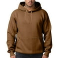 thumbnail image 1 of Dwelliawo Coffee Men's Fashion Hoodies & Sweatshirts Essentials Fashion Fleece Hoodies with Pocket Long Sleeve Crewneck Sweatshirt Heavyweight Hoodies Pullover L, 1 of 3