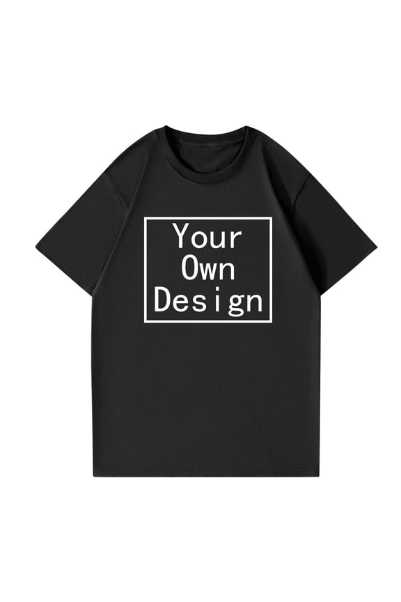Custom T Shirts Women Personalized Gifts Add Design Your Own Shirts Print Photo Funny Logo Image Front T Shirts Customized Gifts Customized Shirt Black L
