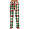 thumbnail image 1 of Dwelliawo Cute Pajama Pants 2025 Lounge Plus Size Plaid Plaid Pj Pants Soft Comfy Matching Pajamas Christmas Drawstring Bottoms Mint Green 2XL, 1 of 6