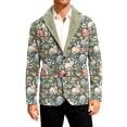 thumbnail image 1 of Dwelliawo Easter Mens Corduroy Blazer Formal Graphic Printed Wear Corduroy Suit Jacket Long Sleeve Sport Coat Single Breasted Printedout Tweed Mens Blazer Casual Formal Blazer Gray XL, 1 of 5