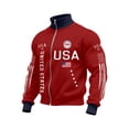 thumbnail image 1 of Dwelliawo Full Zip 250 Anniversary Usa Sweatshirt Men American Flag Usa Flag Patriotic Graphic 2026 Usa Flag American Sweatshirt Fashion Casual Clothes Sweatshirts Red L, 1 of 3