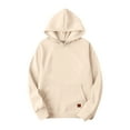 thumbnail image 1 of Dwelliawo Khaki Men's Fashion Hoodies & Sweatshirts Essentials Fashion Fleece Hoodies with Drawstring Long Sleeve Crewneck Sweatshirts Lightweight Pullover Hoodies XL, 1 of 3