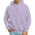 thumbnail image 1 of Dwelliawo Light Purple Men's Fashion Hoodies & Sweatshirts Essentials Fashion Fleece Hoodie with Pocket Long Sleeve Crewneck Sweatshirt Lightweight Pullover Hoodies XL, 1 of 5