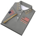 thumbnail image 1 of Dwelliawo Men's 250 Anniversary Usa Shirt 1776-2026 Freedom Polo Patriotic Shirts We the People Patriotic Shirt Short Sleeve Top Gray S, 1 of 5