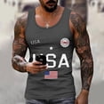 thumbnail image 1 of Dwelliawo Men's 250 Years Patriotic Tank Tops 1776-2026 250th Anniversar Usa 250th Anniversary Tank Top Muscle Sleeveless Pullover Relaxed Fit Loose Fit Graphic Shirts Dark Gray 3XL, 1 of 5