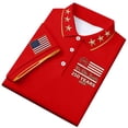 thumbnail image 1 of Dwelliawo Men's 250th Anniversary National Flag Print Polo Shirt 250 Anniversary Usa Patriotic Polo Short Sleeve Shirt We the People Freedom Shirts Patriotic Top M Red 2XL, 1 of 5