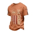 thumbnail image 1 of Dwelliawo Men’s 250th Anniversary Patriotic Shirt American Flag Shirts 250 Anniversary Usa T Shirts 250 Years American Plus Size T Shirt Pullover Saffron M, 1 of 5