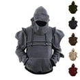 thumbnail image 1 of Dwelliawo Men's Hoodies Arthur Knight Armor Retro Mask Hooded Sweatshirts Medieval Knight Elbow Protection Drawstring Costumes with Kangaroo Pocket Gray XL, 1 of 6