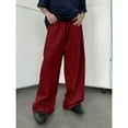 thumbnail image 1 of Dwelliawo Men's Baggy Pants Elastic Waist Straight Leg Workout Pants Athletic Fleece Lightweight Sweatpants with Pocket Winter Loose Pant Wine M, 1 of 3