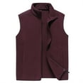 thumbnail image 1 of Dwelliawo Men's Casual Lightweight Outdoor Cargo Vest Golf Zipper Vest with 4 Pockets Summer Travel Sleeveless Jackets Wine 8xl, 1 of 3