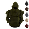thumbnail image 1 of Dwelliawo Men's Hoodies Arthur Knight Armor Retro Mask Halloween Party Sweatshirts Arthur Knight Elbow Protection Long Sleeve Costume with Kangaroo Pocket Army Green XL, 1 of 5