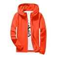 thumbnail image 1 of Dwelliawo Men's Jackets Windbreaker Running Waterproof Softshell Jackets Casual Cycling Outdoor Jacket Lightweight Rain Zip Up Coat with Pocket Clearance Saffron L, 1 of 7