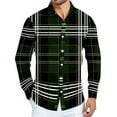 thumbnail image 1 of Dwelliawo Men's Plaid Button Down Shirt Plaid Flannel Shirts Casual Button Down Shirt Vintage Lightweight Shirts Fall Top with Pocket Army Green XL, 1 of 3