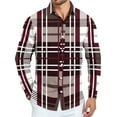 thumbnail image 1 of Dwelliawo Men's Shirt Plaid Flannel Shirt Casual Button Down Shirts Oversized Retro Shirt Casual Top with Pocket White 2XL, 1 of 3