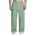 thumbnail image 1 of Dwelliawo Men's Sweatpants Elastic Waist Straight Leg Gym Pants Athletic Lounge Lounge Sweatpant with Pocket Drawstring Lightweight Pant Mint Green 3XL, 1 of 7