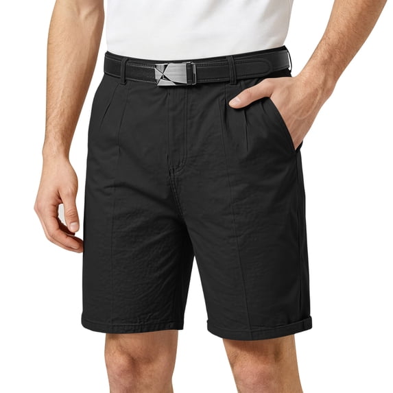 Dwelliawo Men's Tactical Cargo Shorts with Pockets Drawstring Summer Beach Shorts with Elastic Waist Black XL