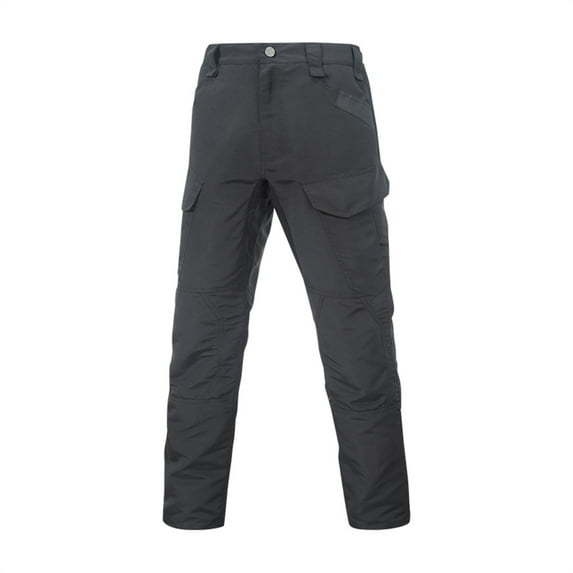 Dwelliawo Men's Tactical Pant Waterproof Lightweight Cargo Pants with Pocket Flex Hiking Big and Tall Outdoor Work Pantalones Black 3XL