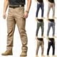 thumbnail image 1 of Dwelliawo Men's Tactical Pants, Water Resistant Ripstop Cargo Pants, Lightweight EDC Work Hiking Pants, Outdoor Apparel Khaki L, 1 of 5