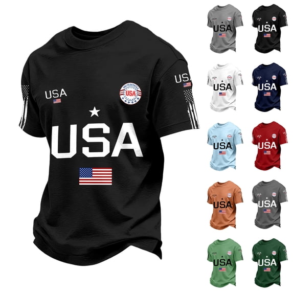 Dwelliawo Mens 250 Anniversary Usa Shirt American Flag Shirts 250 Anniversary Usa Pullover 1776-2026 America Independence T Shirts Light Blue M