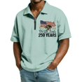 thumbnail image 1 of Dwelliawo Mens American Flag Patriotic Polo Shirts Green 2xL, 1 of 4