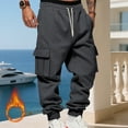 thumbnail image 1 of Dwelliawo Mens Cago Sweatpants Jogger Elastic Waist Pants with Pockets Loose Fit Casual Outdoor Heavyweight Pant Baggy Fleece Joggers Dark Gray XL, 1 of 3