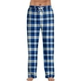 thumbnail image 1 of Dwelliawo Mens Pj Pants Matching Pajama Pants Comfy Pajamas Christmas Plaid Cute Bottoms Baggy Drawstring Sleepwear Dark Blue 2XL, 1 of 6