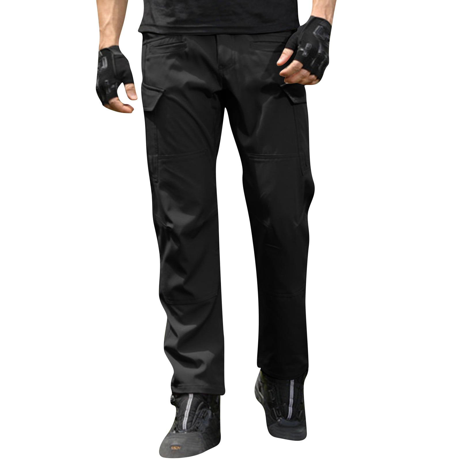 Dwelliawo Mens Stretch Work Pants Waterproof Lightweight Tactical Cargo ...