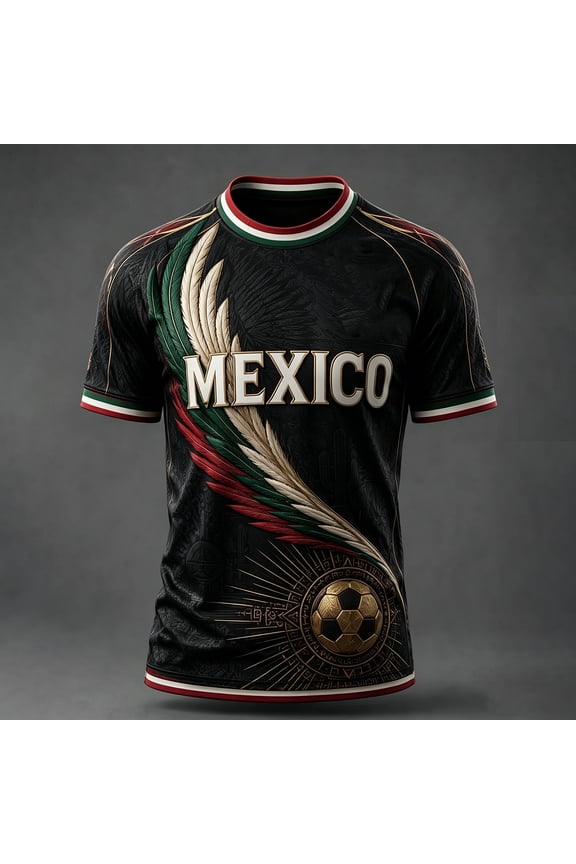 Mexico Soccer Jersey Mexico Jersey Men Mexican Soccer Shirts Mexican Shirts for Men Black M