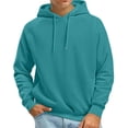 thumbnail image 1 of Dwelliawo Navy Men's Fashion Hoodies & Sweatshirts Long Sleeve Hooded Sweatshirts Essentials Oversized Fleece Hoodies with Drawstring Heavyweight Pullover Hoodies L, 1 of 5