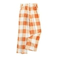 thumbnail image 1 of Dwelliawo Orange Plaid Pajama Pants Women Matching Plaid Pants Comfy Plaid Pajama Pants Christmas Plaid Pj Bottoms Plus Size Checkered Drawstring Sweatpants 2XL, 1 of 4