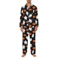 thumbnail image 1 of Dwelliawo Pink Ghost Halloween Pajama Set Stars Pjs Sets for Men Soft Button Sleep Wear Set White 2xL, 1 of 5