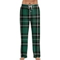 thumbnail image 1 of Dwelliawo Plaid Pants for Men Comfy Lounge Pants Matching Casual Pjs Christmas Buffalo Plaid Bottoms Cute Checke Drawstring Sweatpants Dark Green M, 1 of 6