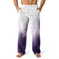 thumbnail image 1 of Dwelliawo Plush Pajama Pants for Men Loose Fit Lounge Pants Fleece Gradient Plush Pjs Pants Fuzzy Sleep Sleep Fall Winter Pj Bottoms with Pockets White XL, 1 of 5