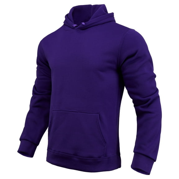 Dwelliawo Purple Men's Fashion Hoodies & Sweatshirts Long Sleeve Crewneck Sweatshirts Essentials Fashion Fleece Hoodies with Drawstring Lightweight Pullover Hoodies 3XL