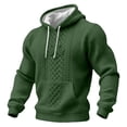 thumbnail image 1 of Dwelliawo St Patricks Day Hoodie Men Waffle Outfits Irish Shamrock Clover Graphic Sweatshirt St Patrick Day Hoodies Fleece Casual Pullover Green L, 1 of 4