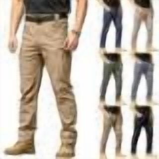 Dwelliawo Tactical Pants for Men Relaxed Fit Stretchy Work Pants Baggy Cargo Camo Pants Flex Carpenter Pant Multi Pockets Earthy Yellow 3xL