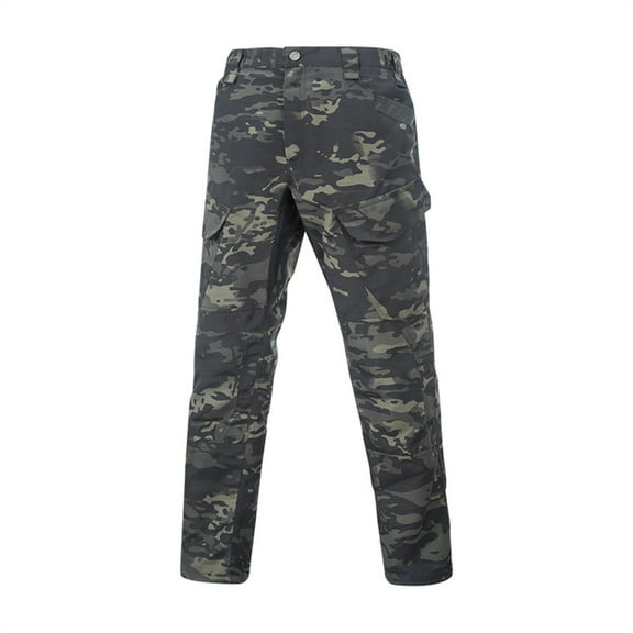 Dwelliawo Tactical Pants for Men Waterproof Stretch Cargo Pant with Pockets Flex Hiking Cooling Outdoor Work Pantalones Dark Green 2XL